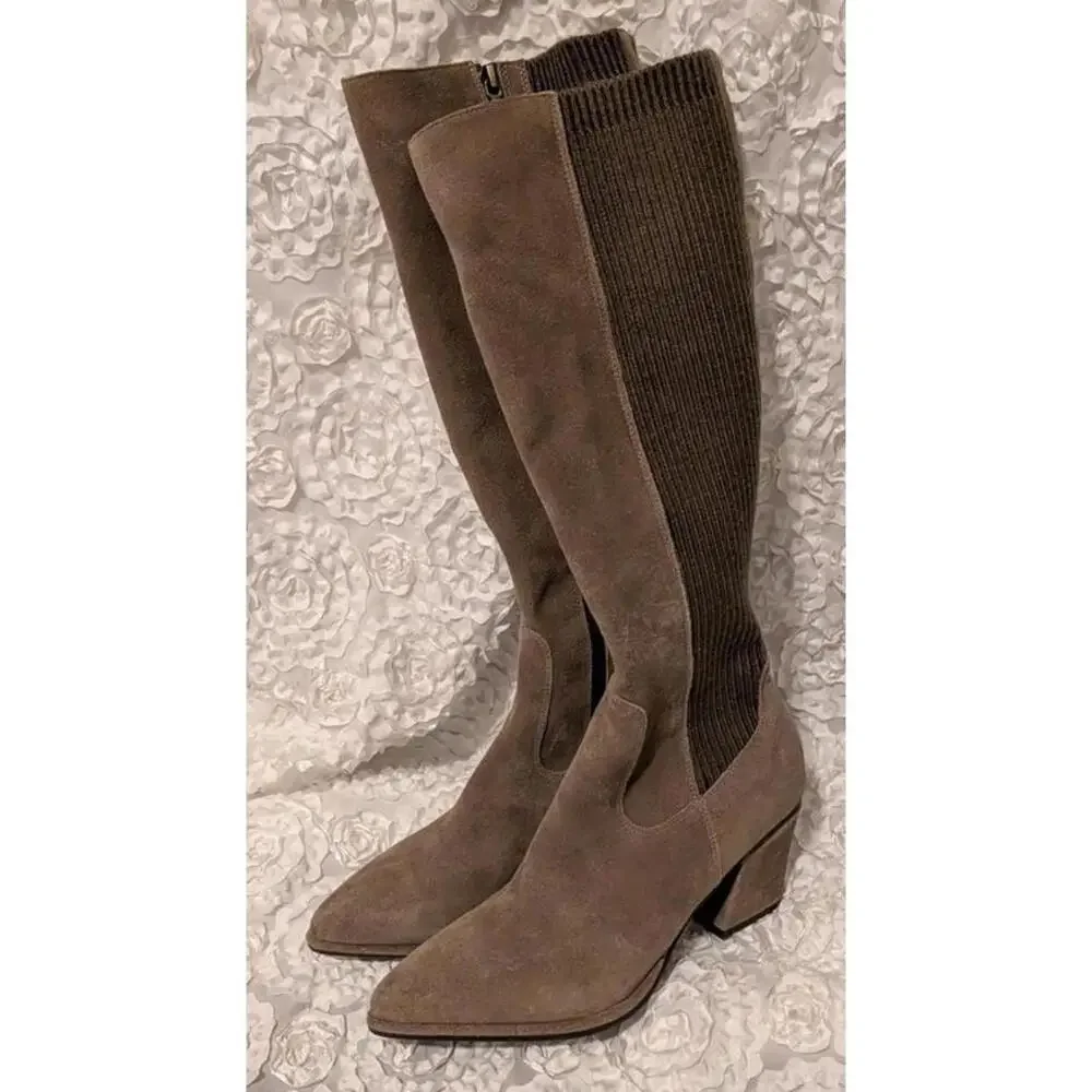 BLONDO Elisha Waterproof Tall Boot In Taupe Suede NWOT SIZE 7